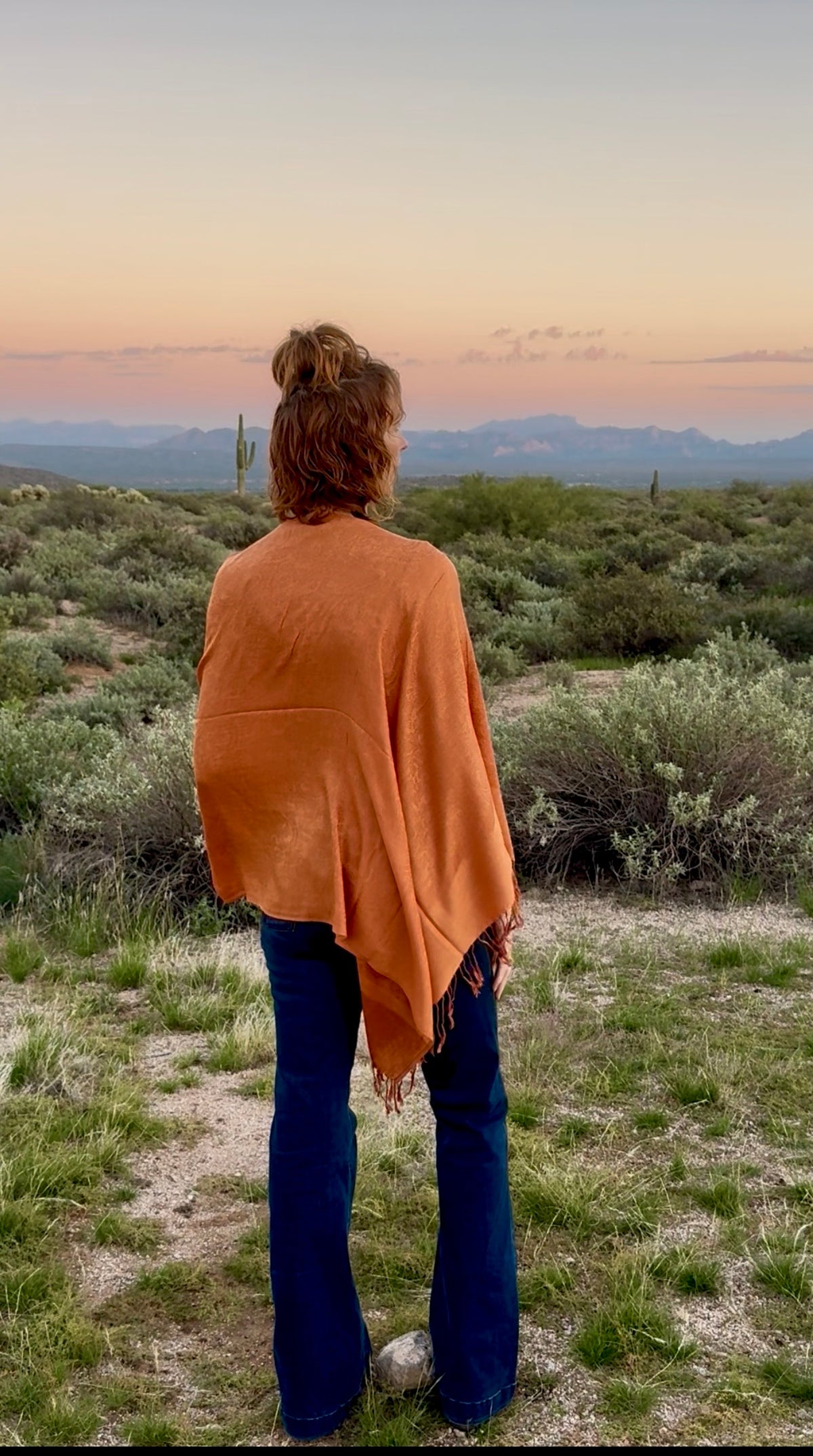 Solids & Jacquards Poncho Scarf