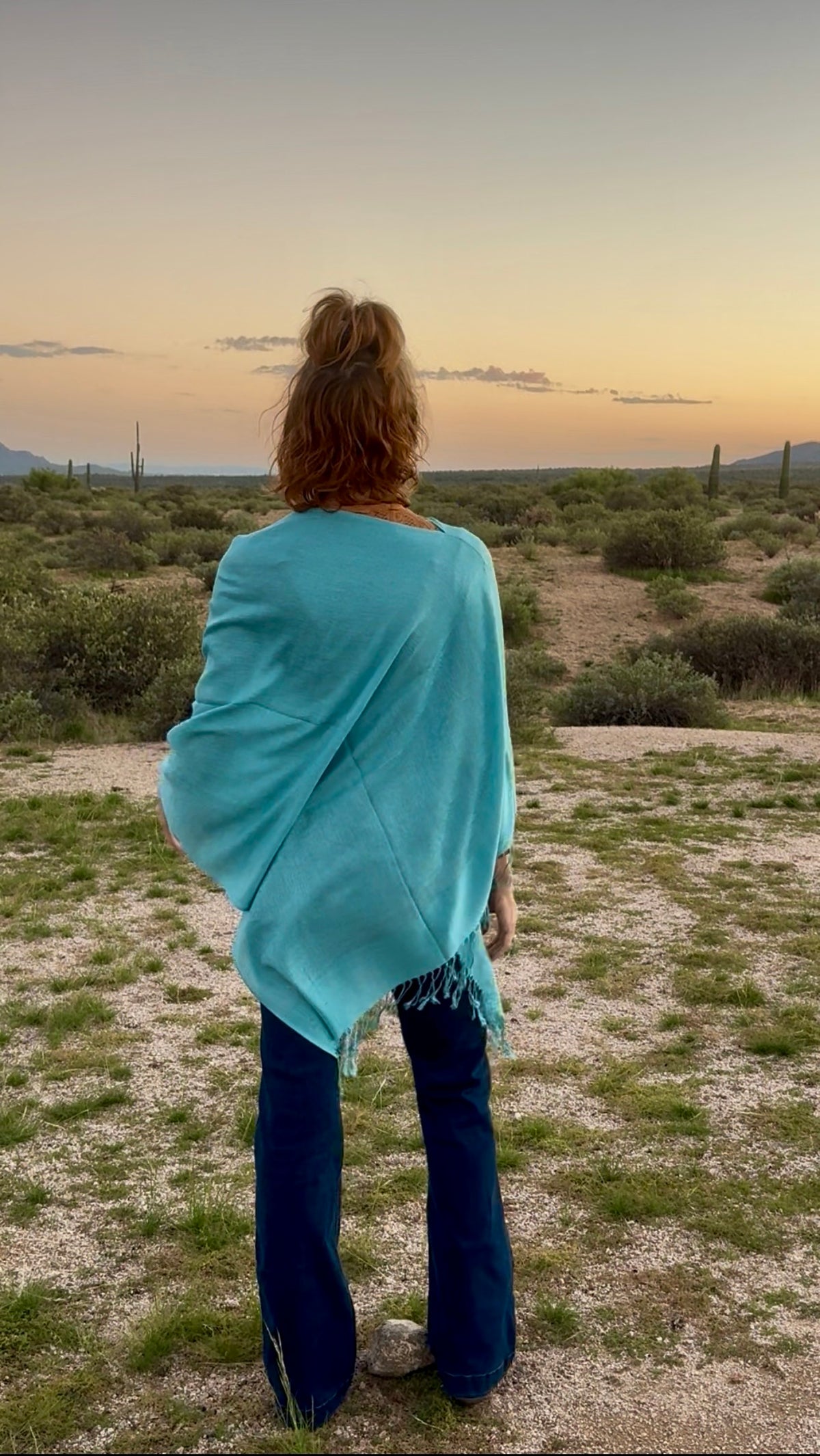 Solids & Jacquards Poncho Scarf