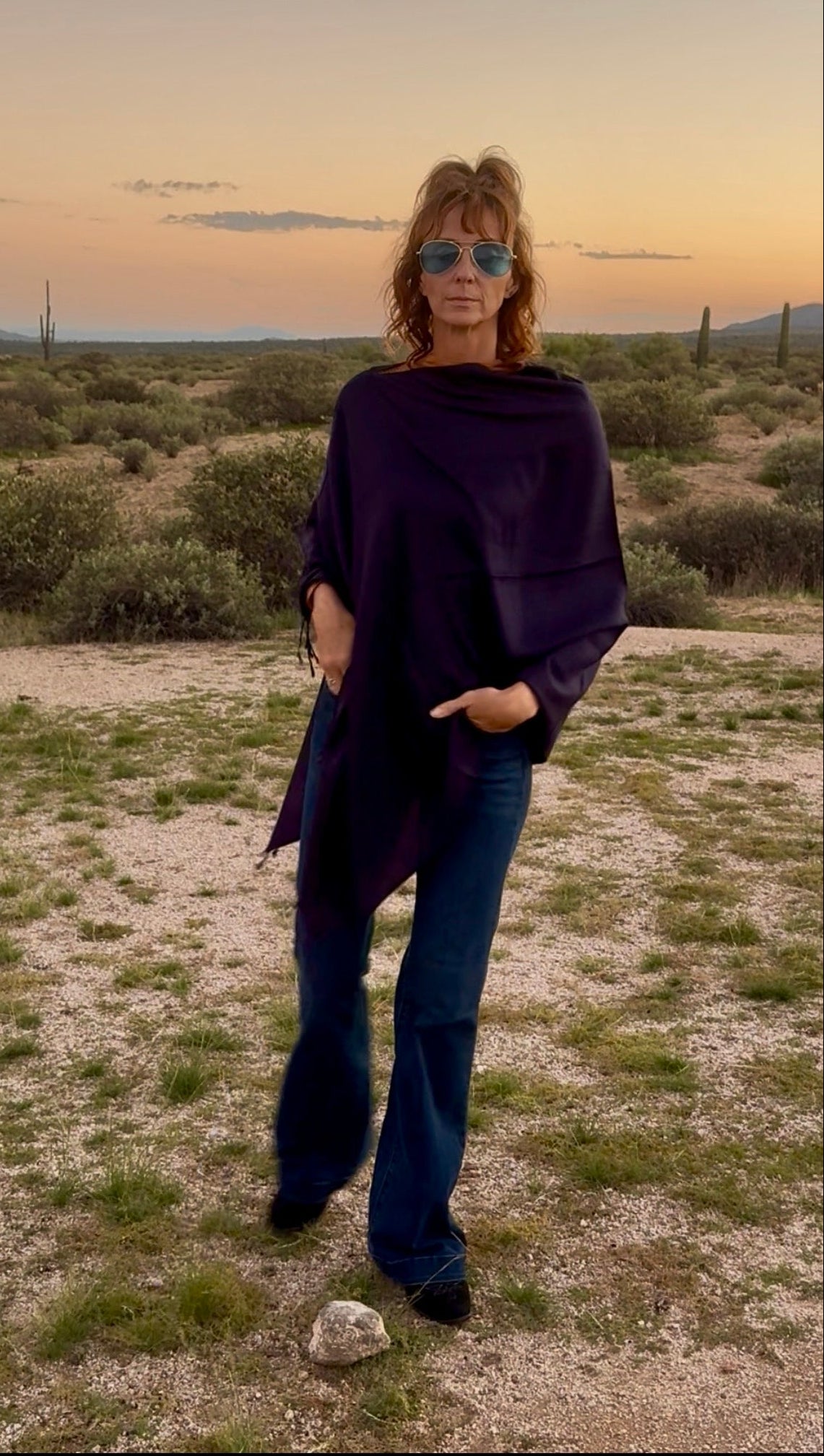 Solids & Jacquards Poncho Scarf