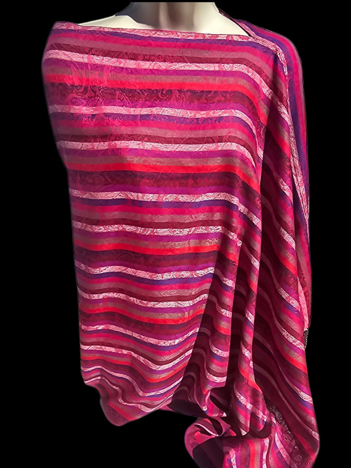 Lightweight Linen Blend Poncho Scarf