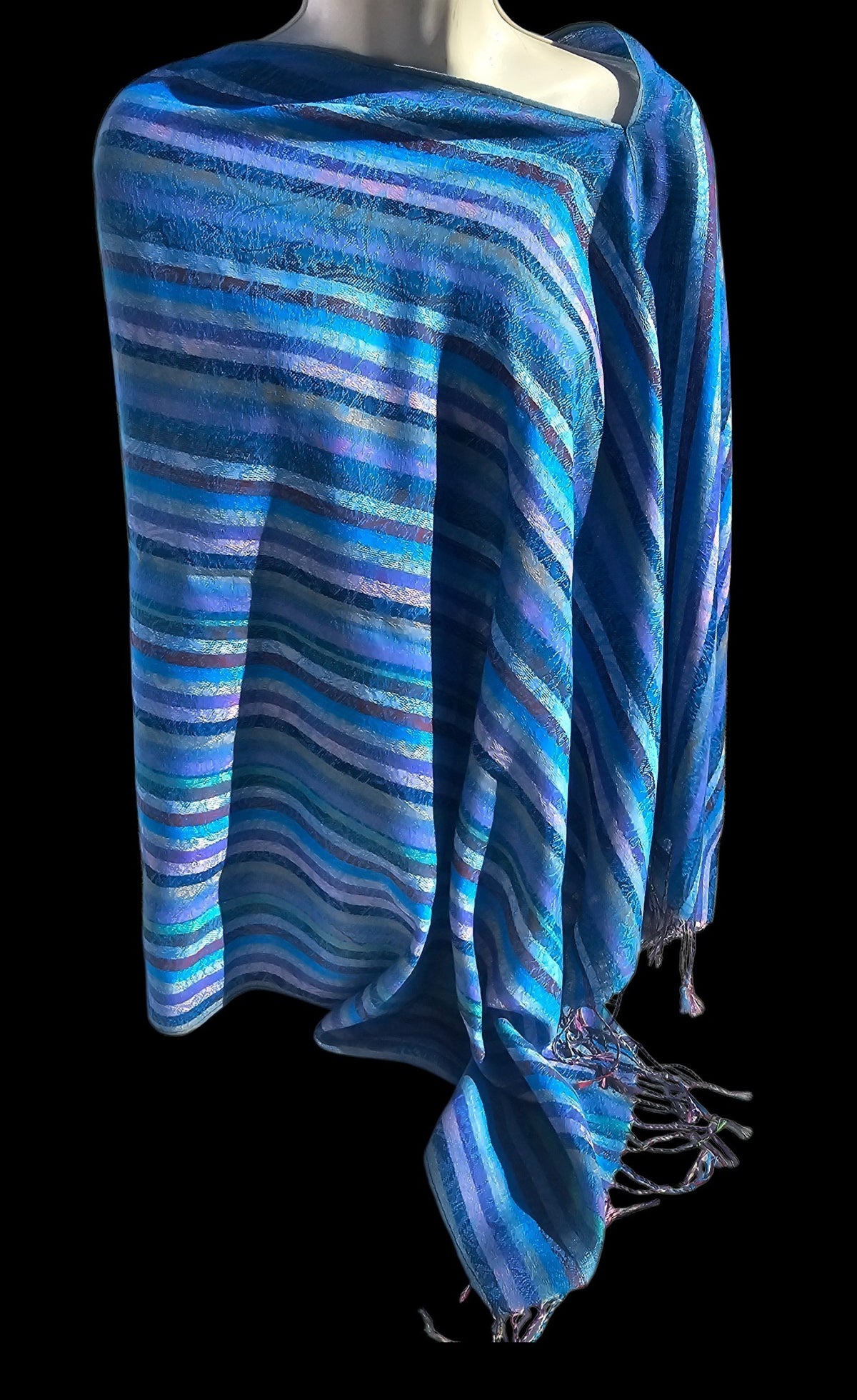 Lightweight Linen Blend Poncho Scarf