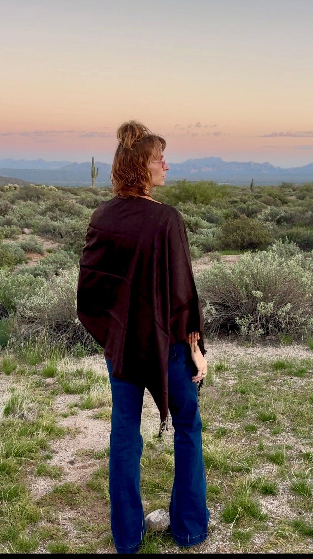 Solids & Jacquards Poncho Scarf
