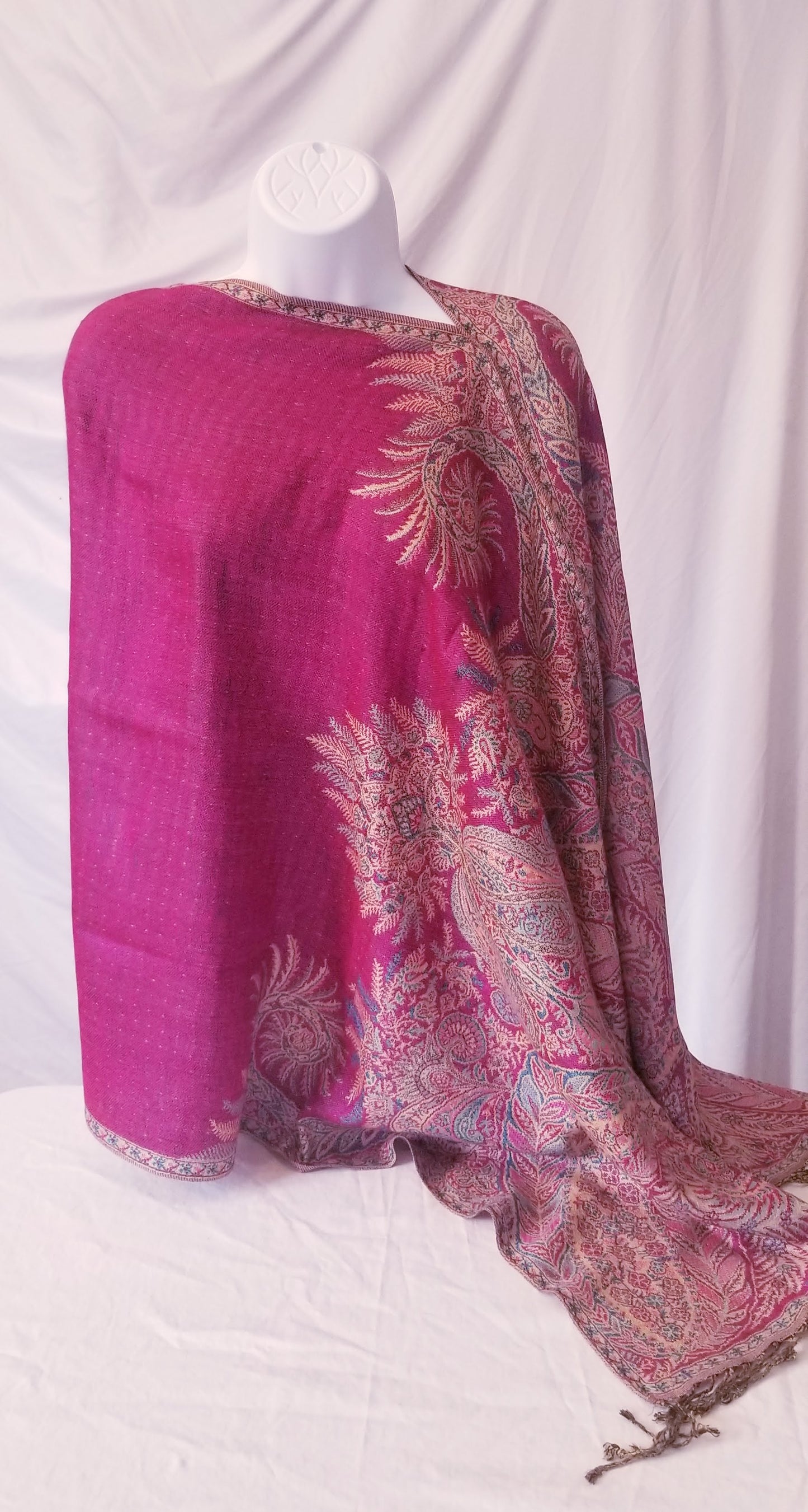 Semi Solid Poncho Scarf, handmade woven one size poncho scarf, view 13