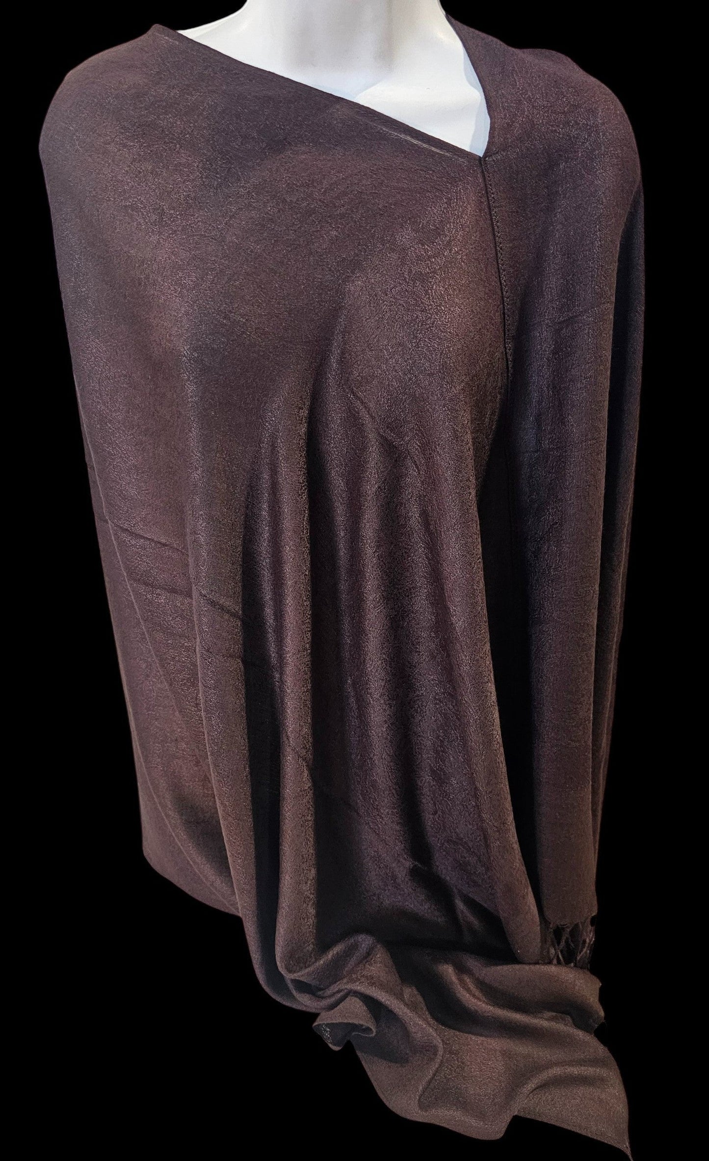 Jacquard Knit Poncho Scarf, handmade woven one size poncho scarf, view 8