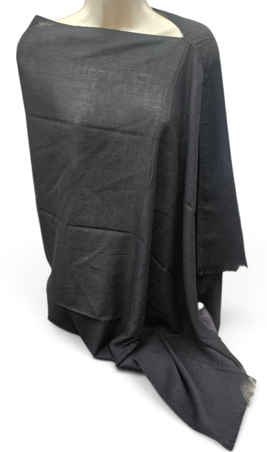 Lightweight poncho scarf in black, oversized, made for the beach
