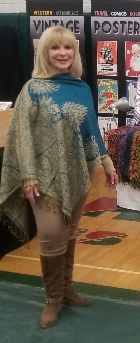 Turquoise Semi Solid poncho scarf on a curvy model, one size that flatters